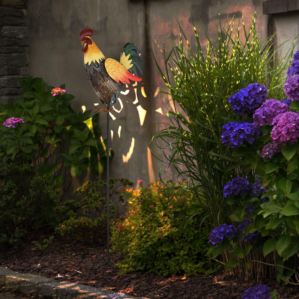 LED AUSSENLEUCHTE Metall Orange - Orange, Metall (28.5/13/100cm) - Globo Lighting