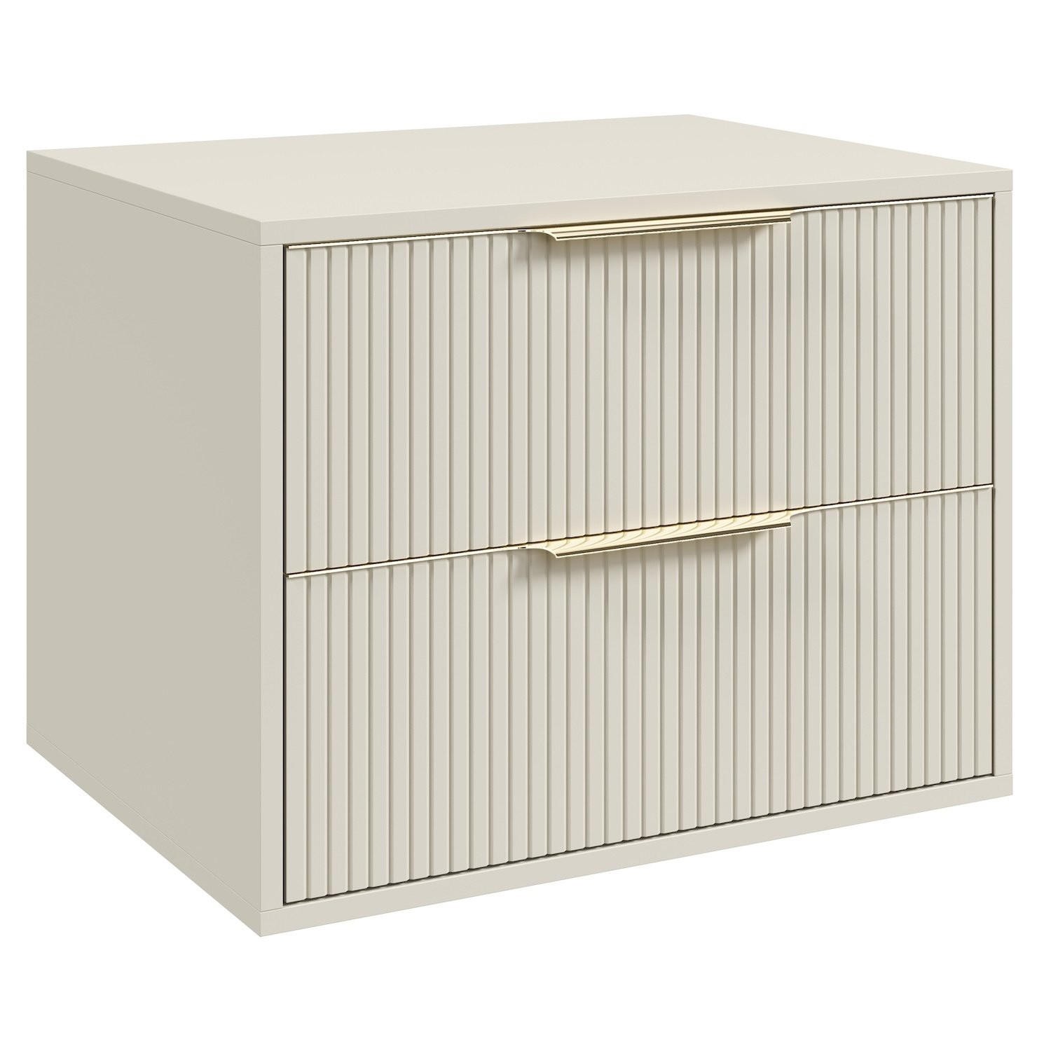 WASCHBECKENUNTERSCHRANK Rimini 2 Schubladen Cashmere - 60 x 46 x 46 cm - Kaschmir, Holz (60/46/46cm) - Badplaats