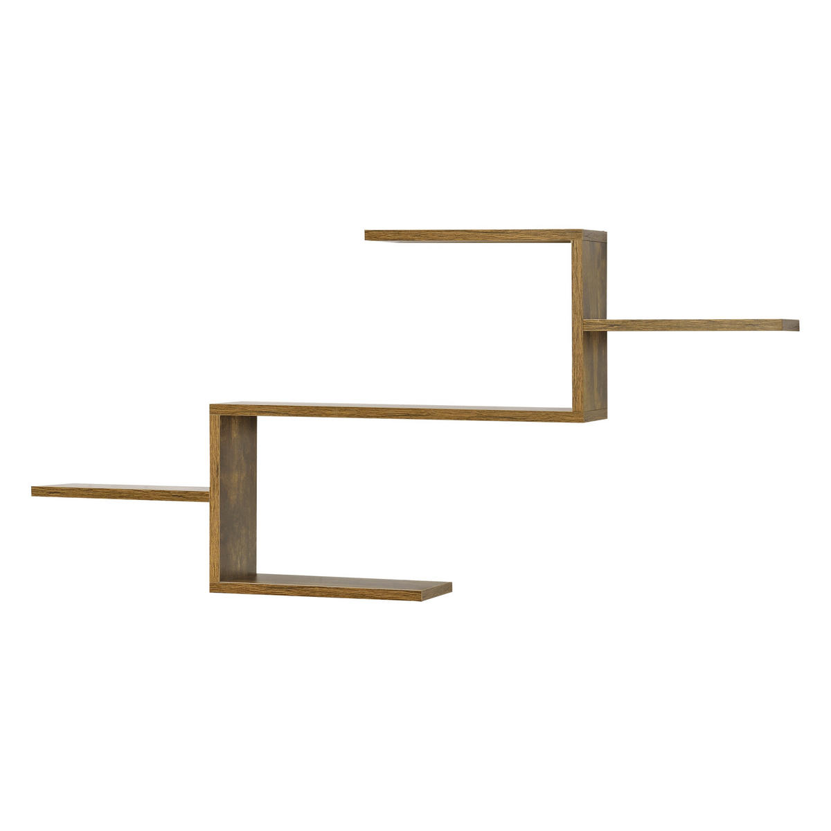 WANDREGAL Flekkefjord - Dunkelbraun, Holzwerkstoff (104/49.5/14.5cm) - [en.casa]