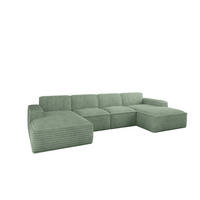ECKSOFA Siena U ein Stil, der zum Entspannen einlädt, Stoff Velo Olive - Olivgrün, Holz/Textil (344/73/165cm) - Kaiser Möbel