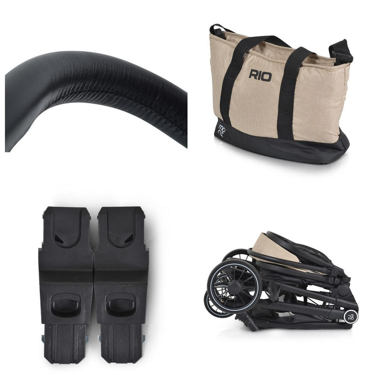 KINDERWAGEN 2 in 1 Rio beige umbaubar Fußabdeckung klappbar Korb Gurt - Beige, Metall (86/59/108cm) - Moni