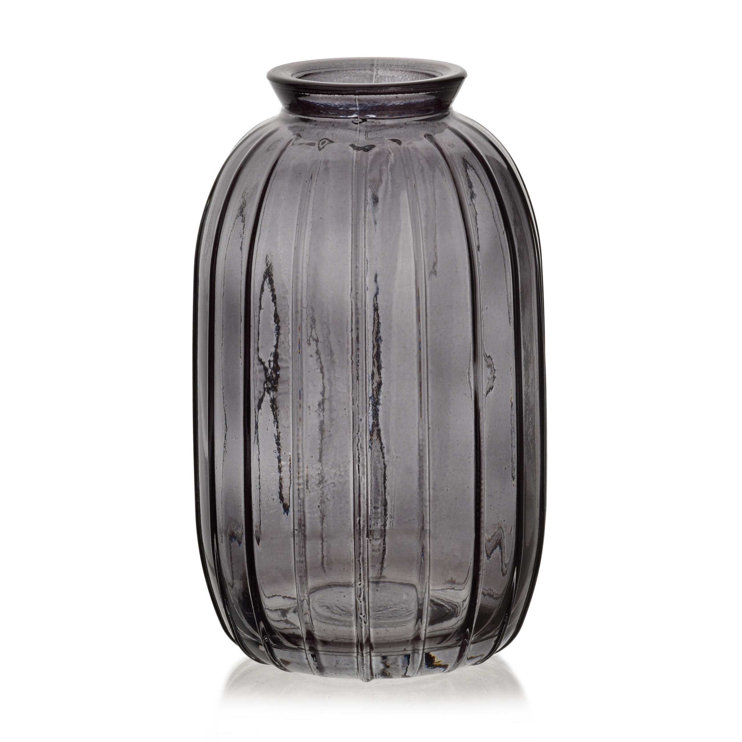 VASE Serenite Grau 7/12cm Glas - Grau, Glas (12cm) - Mondex
