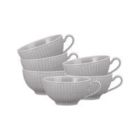 TEETASSEN Amina Silbergrau 0,14 l 6er Set - Grau, Keramik (0.14L) - Seltmann Weiden