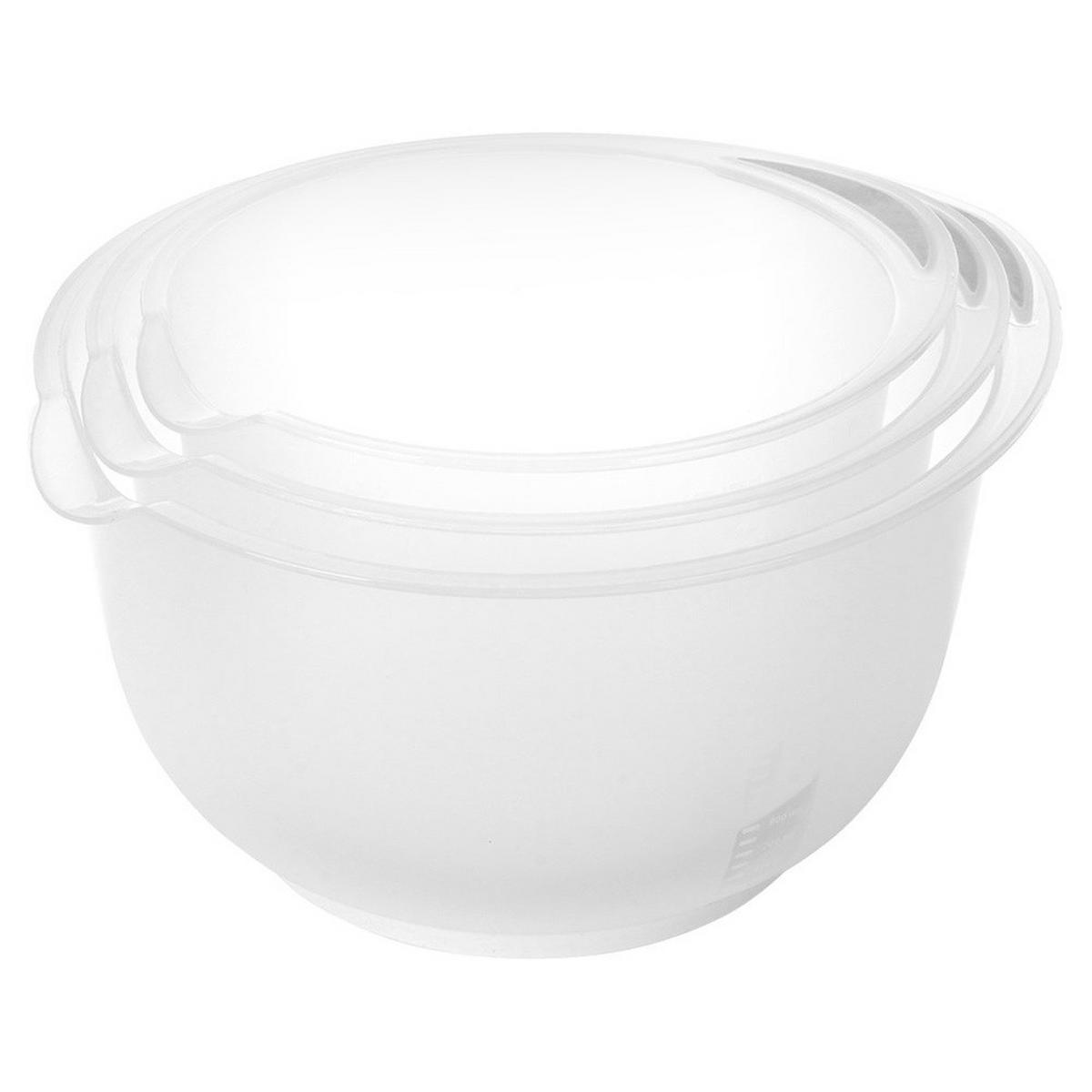 KÜCHENRÜHRSCHÜSSEL Mehrfarbig 3 Stück - Transparent, Kunststoff (22/22/16cm) - Excellent Houseware