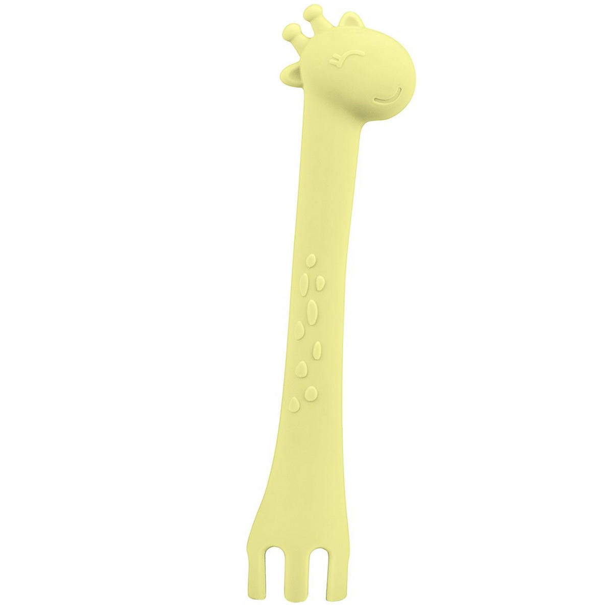 BABYLÖFFEL Silikonlöffel Giraffe gelb Silikon, Griff, ab 4 Monate, ab 4 Monaten, leicht zu reinigen - Gelb, Kunststoff (4/2/15cm) - Kikka boo