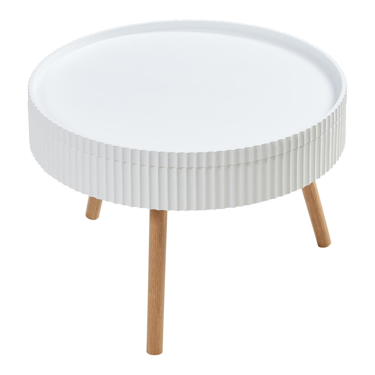KONFERENČNÍ STOLEK Bongard II 60/45 cm - bílá/hnědá, dřevo/kompozitní dřevo (60/60/45cm) - [en.casa]