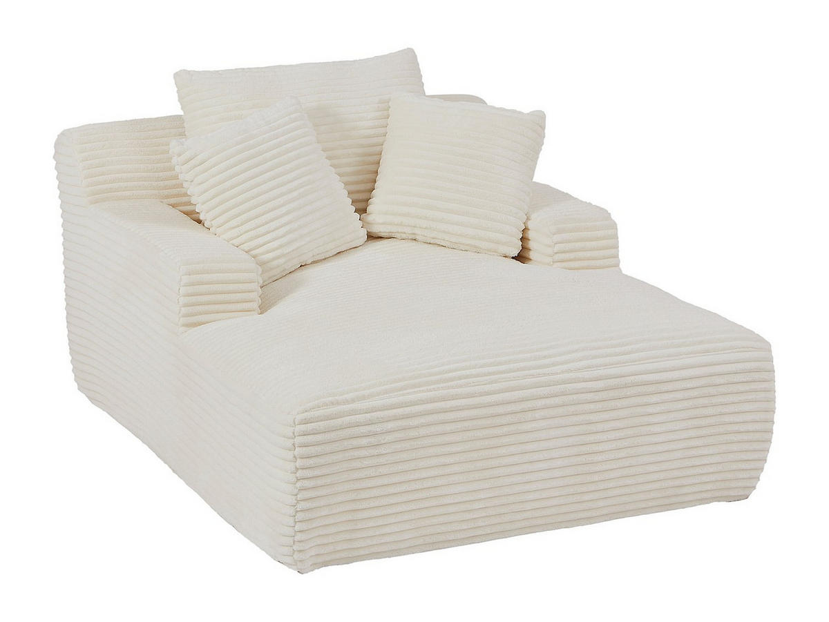 RECAMIERE ohne Schlaffunktion - 1 Person, 2 Personen - Samt - Beige - - Beige, Textil (120/72/168cm) - Vente-Unique