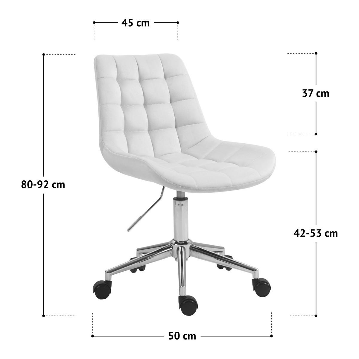 SCHREIBTISCHSTUHL MICKY Creme - Creme, Textil (50/92/54cm) - SVITA