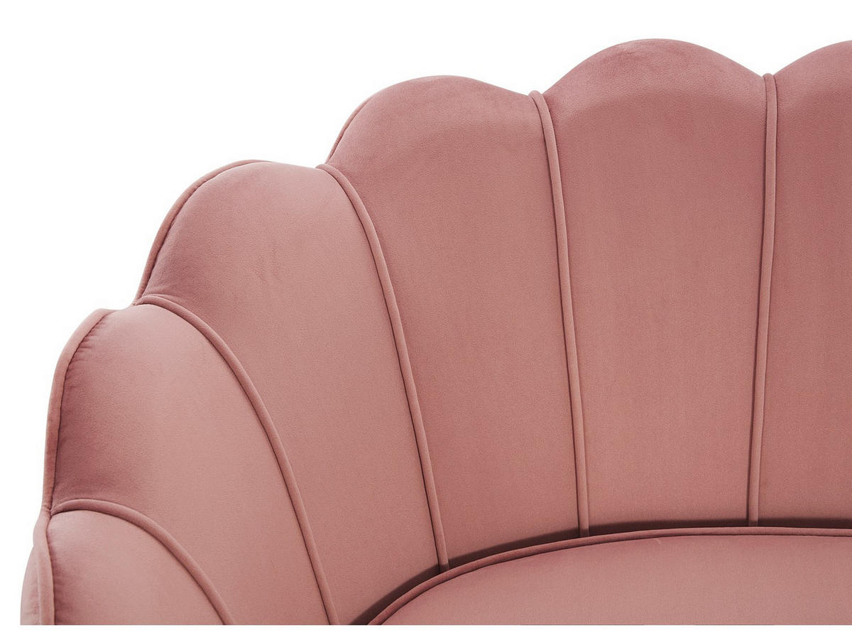 MUSCHELSOFA 2-Sitzer - Samt - Rosa - DANDELION - Pink, Textil (124/78/73cm) - Pascal Morabito