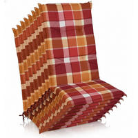 HOCHLEHNERAUFLAGE Sunny RO 120x50x6cm Rot Kariert (8tlg) - Rot, Textil (50/6/120cm) - Beautissu 