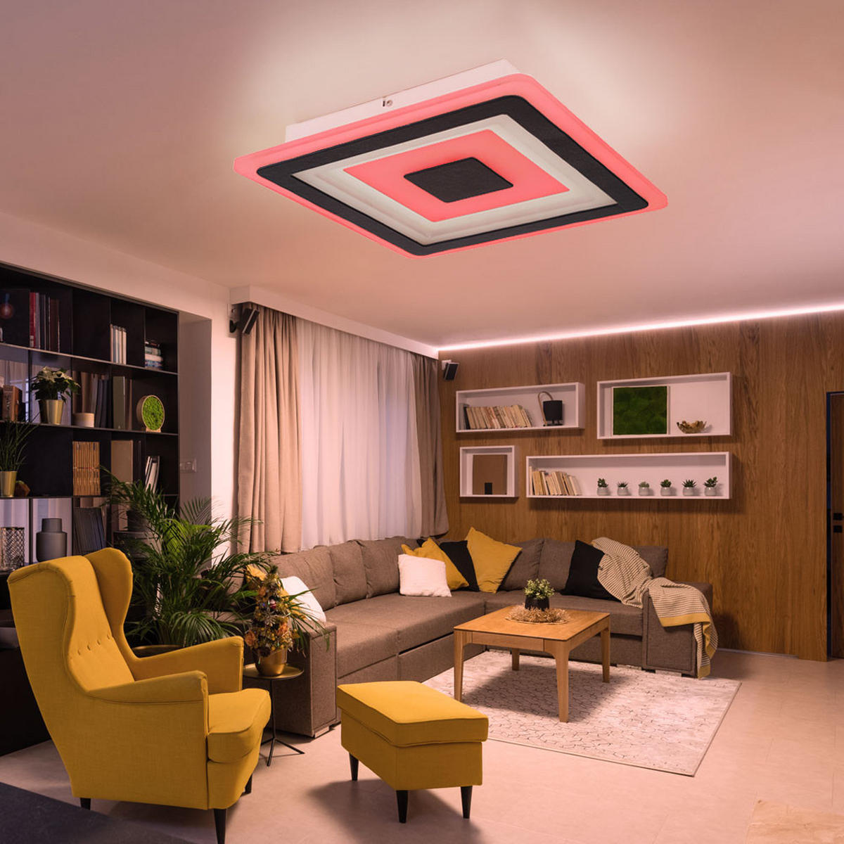 LED DECKENLEUCHTE BIBIANA Metall Weiß - Weiß, Metall (39.5/39.5/6cm)