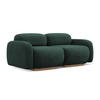 3-SITZER SOFA Bouclé Stoff Grün - Dunkelgrün/Braun, Holz/Textil (190/73/95cm) - Makamii