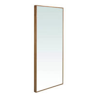 WANDSPIEGEL Wandspiegel Rechteckig Walnuss 88/200/8 cm - Walnussfarben, Glas/Holz (88/8/200cm) - ANGEL CERDA