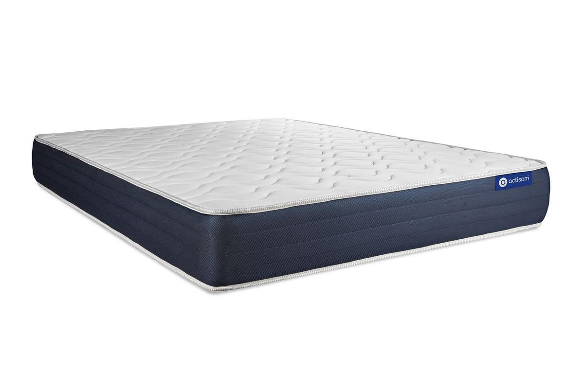 BETT Actimemo sleep Memory-Schaum 180 x 220 cm h1 - Kit Bettgestell Weiß - Beige/Weiß, Karton/Holz (180/220cm) - ACTISOM