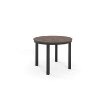 ESSTISCH BERNARDIN - Anthrazit/Schwarz, Holzwerkstoff/Metall (100/100/76cm) - Meblini