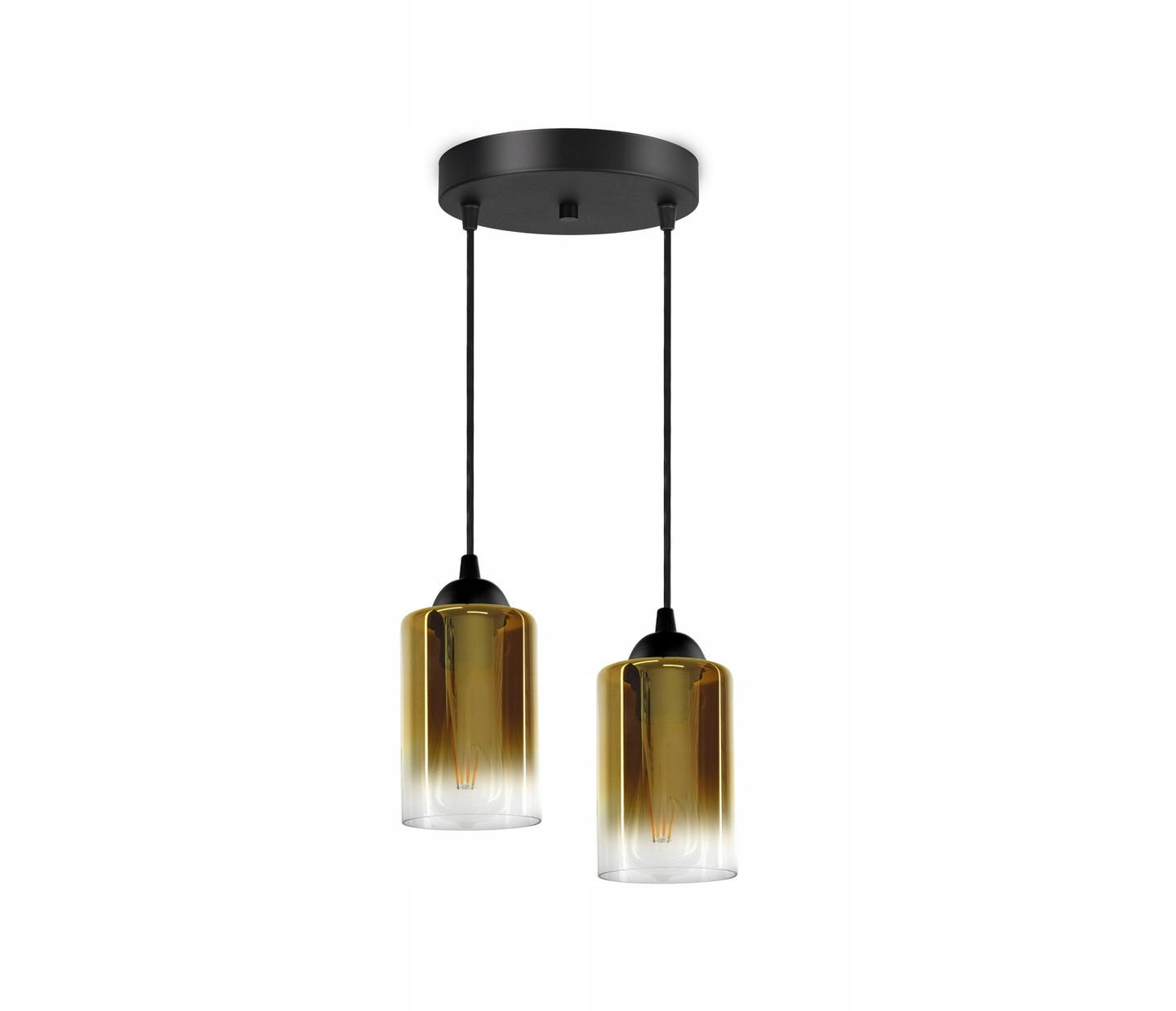 PENDELLEUCHTE GRAF - Transparent/Goldfarben, Glas/Metall (30/30/80cm) - kiki design