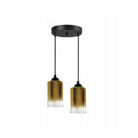 PENDELLEUCHTE GRAF - Transparent/Goldfarben, Glas/Metall (30/30/80cm) - kiki design