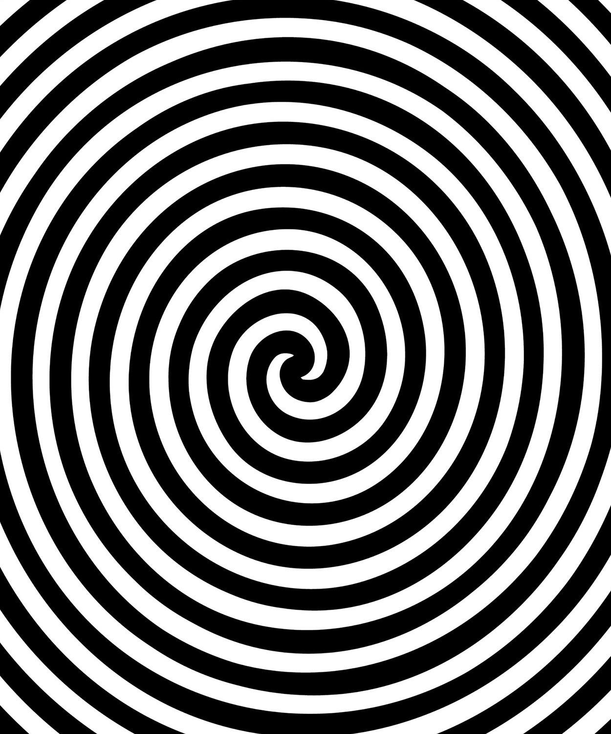 VERDUNKELUNGSROLLO 150x180 cm Hypnotisierender Kreis - Schwarz, Textil (150/180cm) - TULUP
