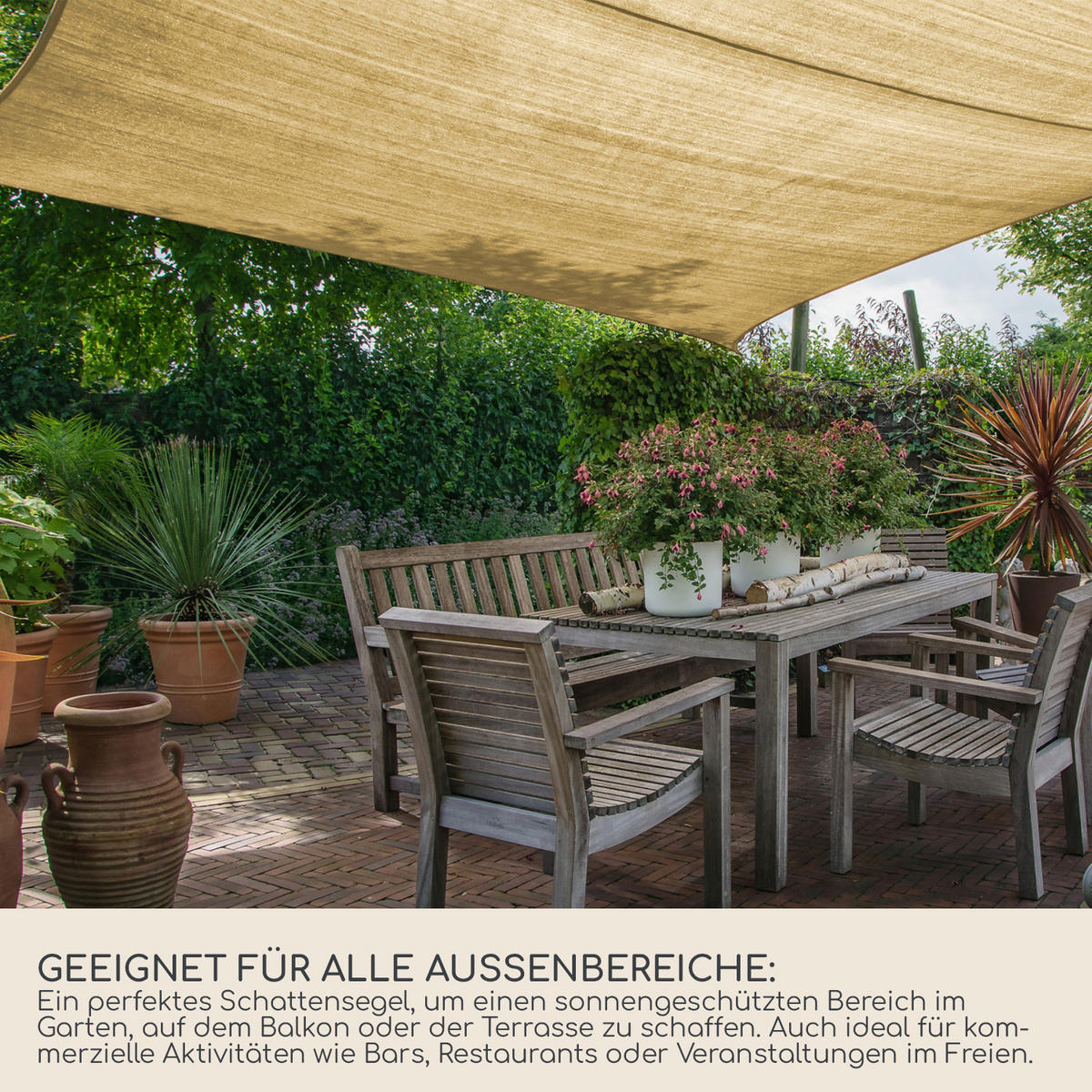 SONNENSEGEL Beige 300/400/1 cm - Beige, Kunststoff (300/400cm) - Mobili Rebecca