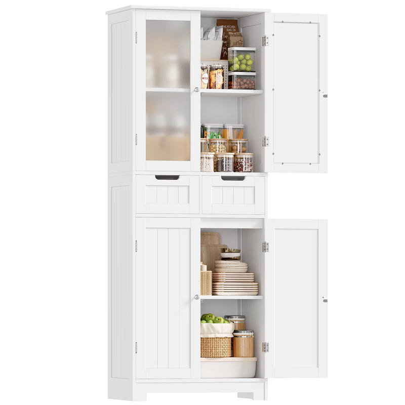GESCHIRRSCHRANK 60x170x30cm Weiß - Weiß, Holzwerkstoff (30/170/60cm) - Bextsrack