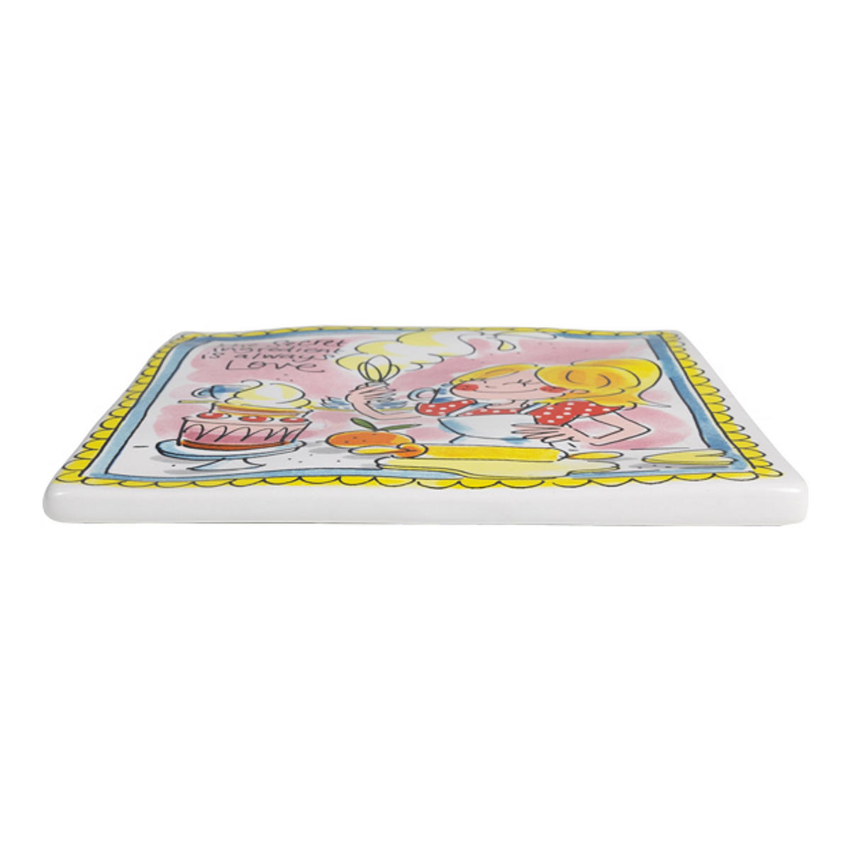 FLIESE Die geheime Zutat ist immer Liebe in Bunt - 13cm - Multicolor, Keramik (13/0.5/13cm) - Blond Amsterdam
