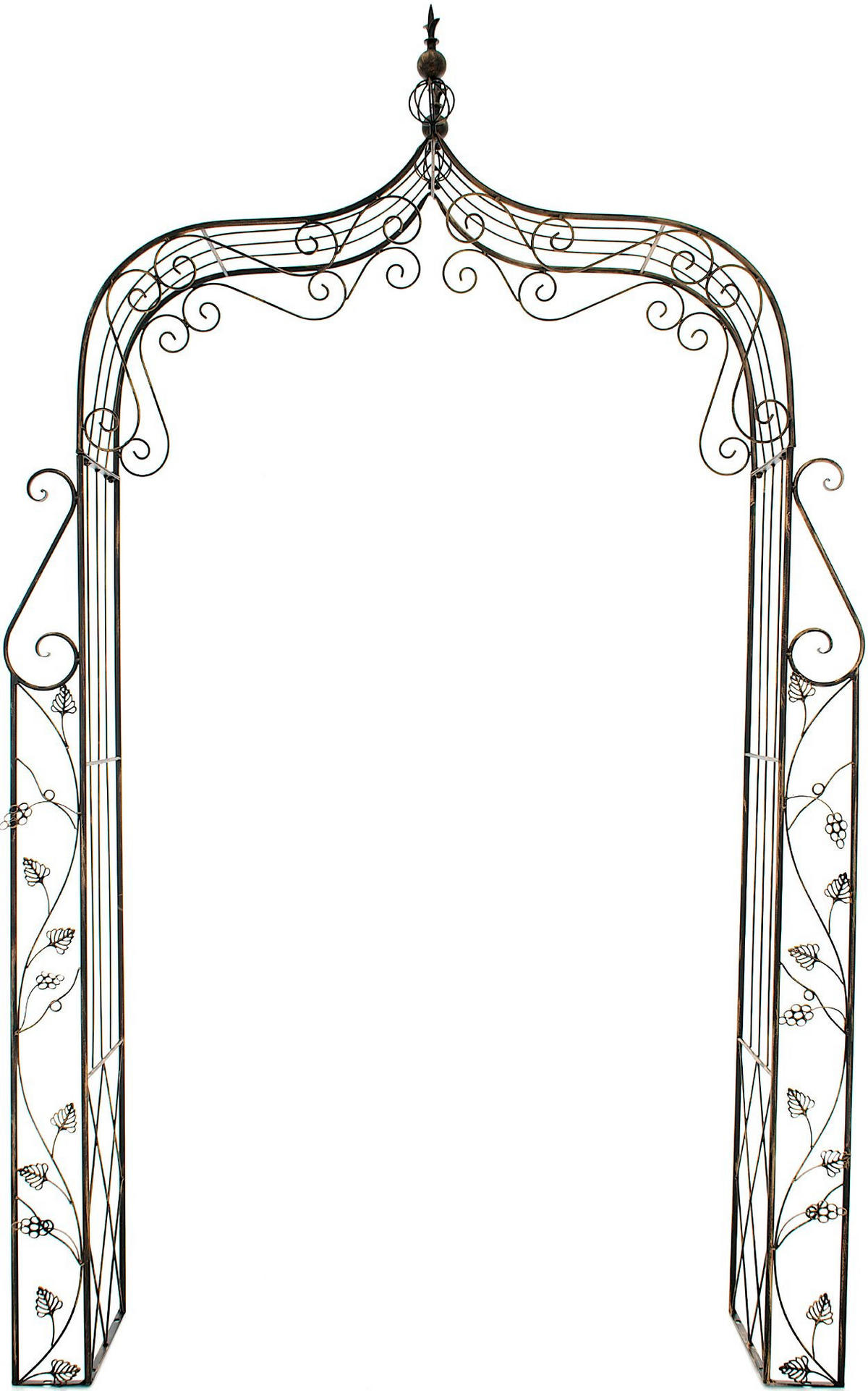 ROSENBOGEN Bremen 143x30x248cm Metall Bronze Rankhilfe - Bronzefarben, Metall (143/248/30cm) - DELUKE