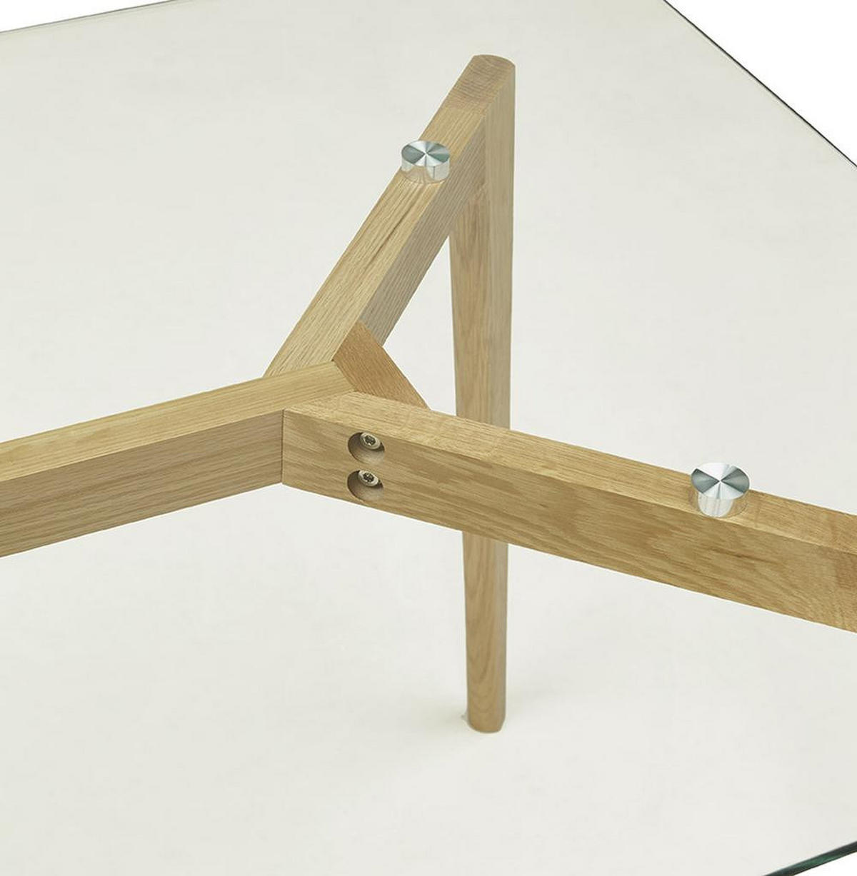 ESSTISCH – Glas Holz 120x80 cm kompakt modern - Transparent/Beige, Glas/Eichenholz (80/120/75cm) - KADIMA DESIGN