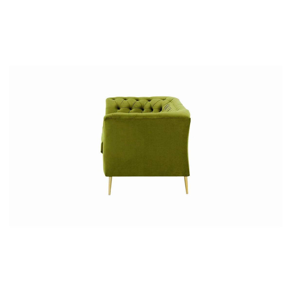 ZWEISITZER-SOFA Chesterfield Modern-Velluto 9 - Olivgrün, Holz/Textil (183/74/80cm)