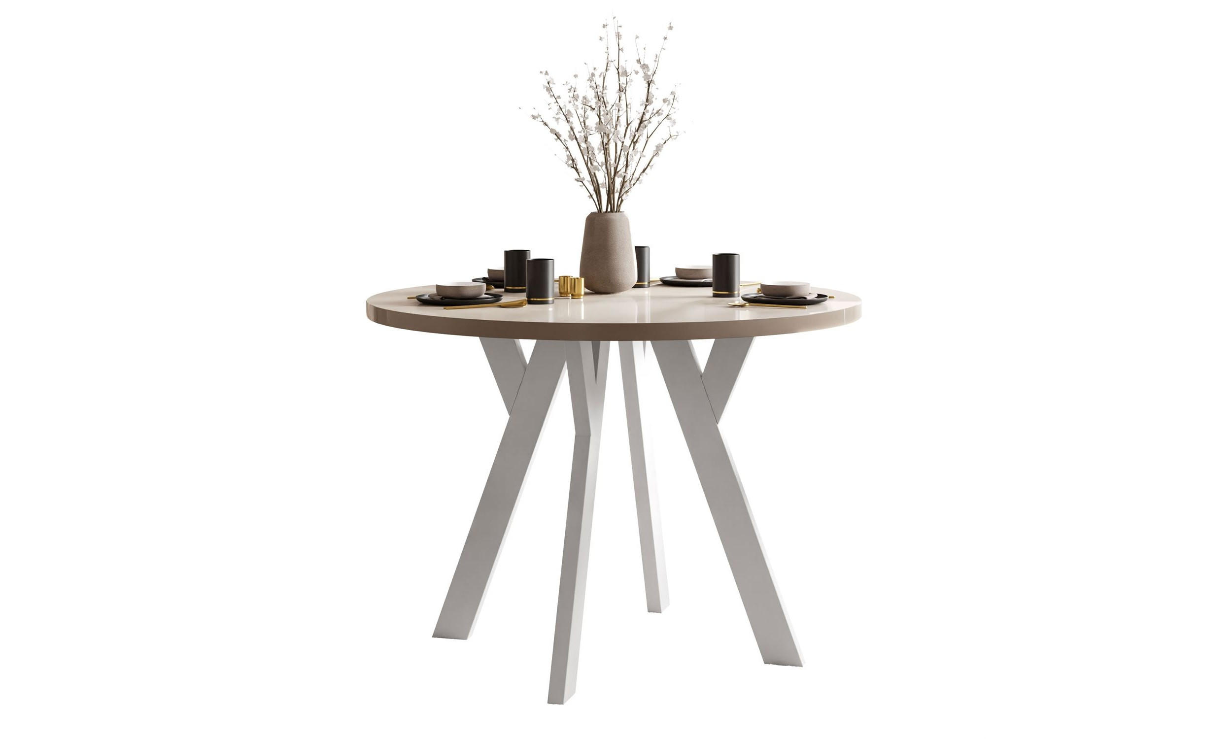 Lookway Esstisch Kaschmir, Weiß 100x72.5x100 cm