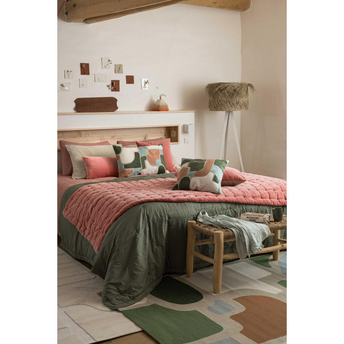 WURFDECKE Tika thymian 180 x 260 cm - Grün, Textil (180/260cm) - Vivaraise