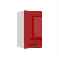 HÄNGESCHRANK SG 30 cm, mit 1 Tür, Rot Hochglanz - Rot, Holz (30/58/29.6cm) - B BELINI GROUP