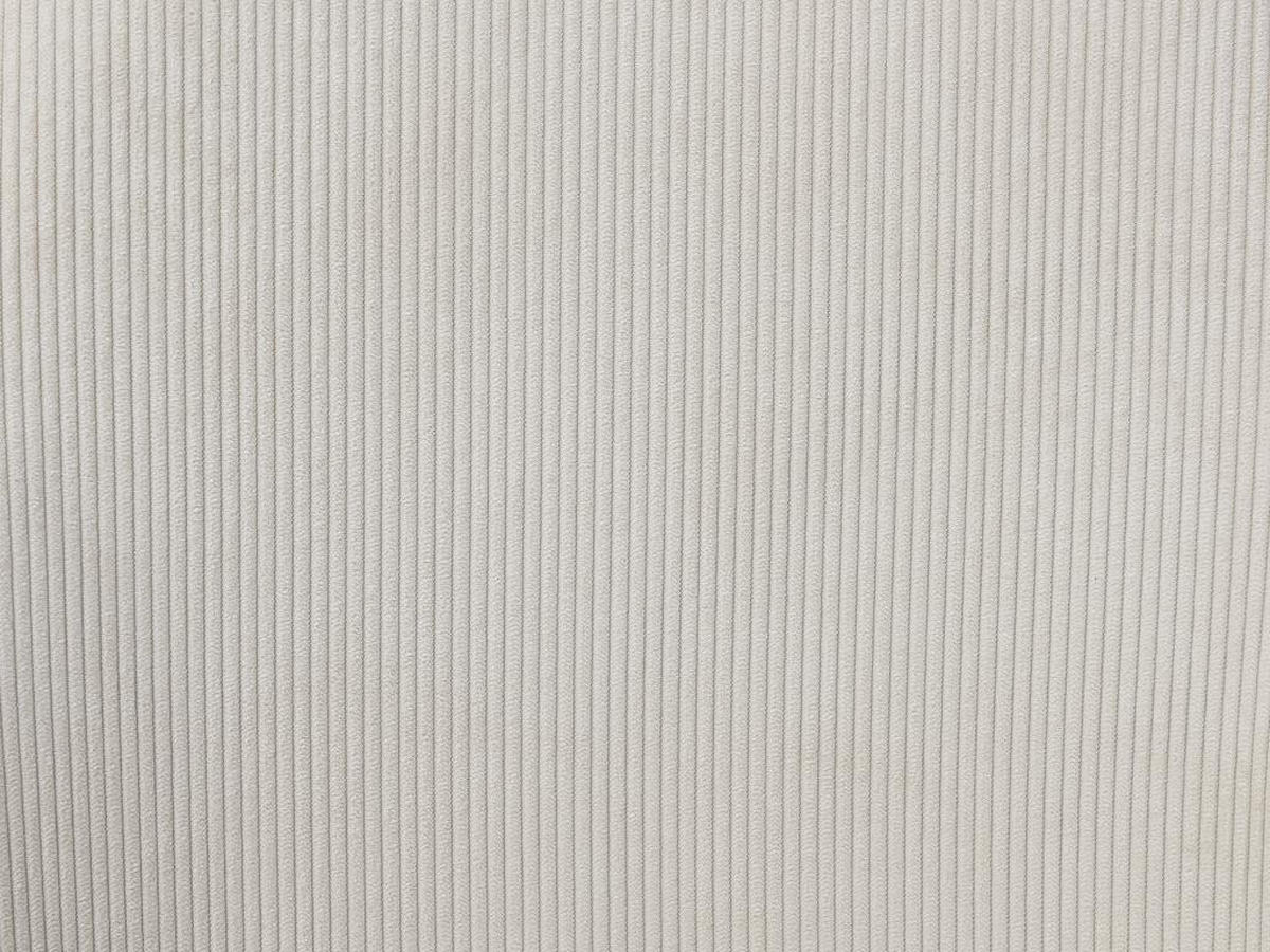 BARHOCKER höhenverstellbar - Cord & schwarzes Metall - Cremefarben - MASURIE - Creme, Textil (53.5/115/46cm) - Vente-Unique