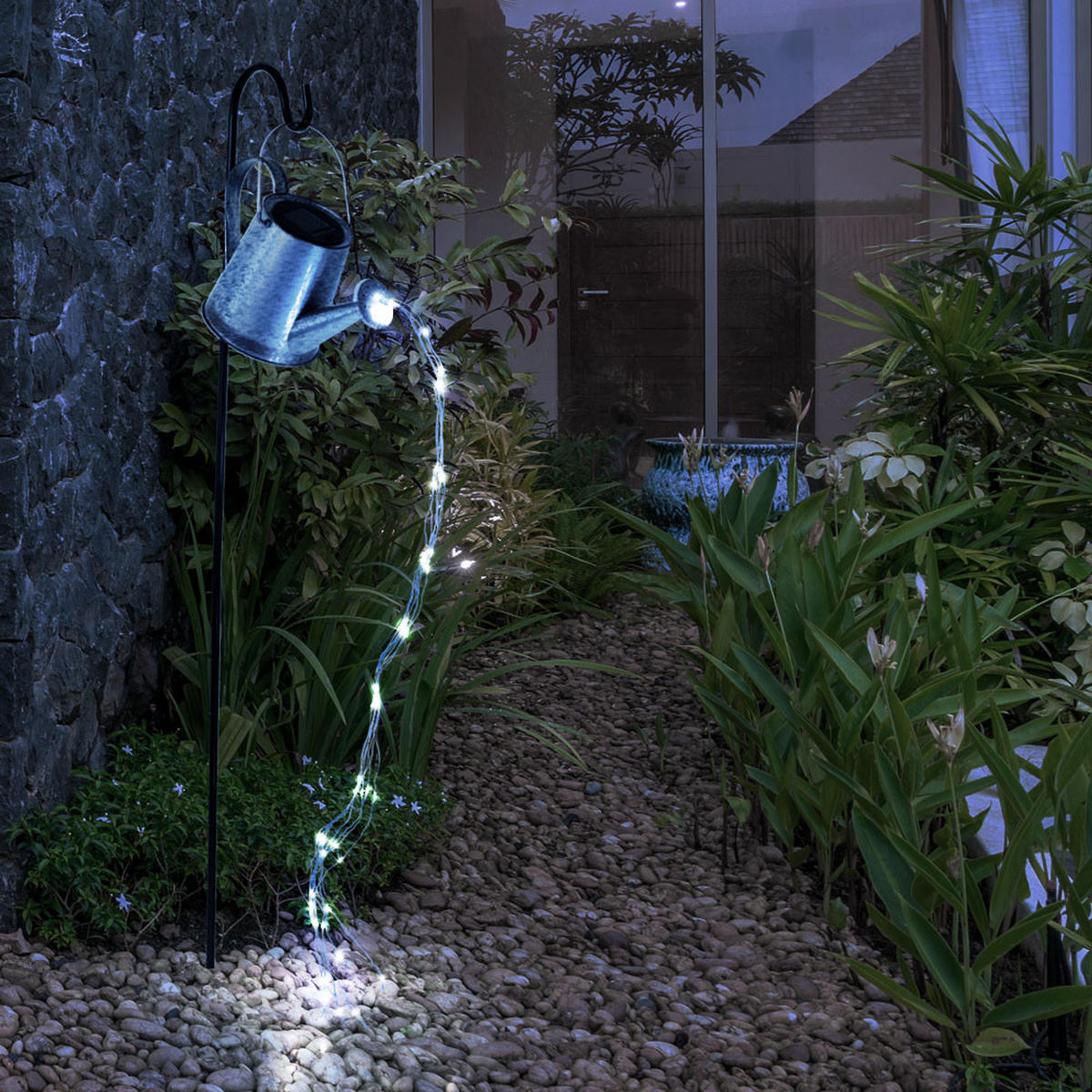 LED WEGELEUCHTE Solar Steckleuchte Silber - Silberfarben, Metall (30/17/112cm)