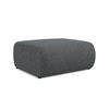 POUF Strukturstoff Stoff Grau - Schwarz/Graphitfarben, Kunststoff/Textil (94/40/89cm) - Makamii
