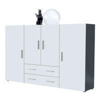 HIGHBOARD Nora Türen in Weiß matt - Weiß, Holzwerkstoff (166/106/35cm) - Vladon