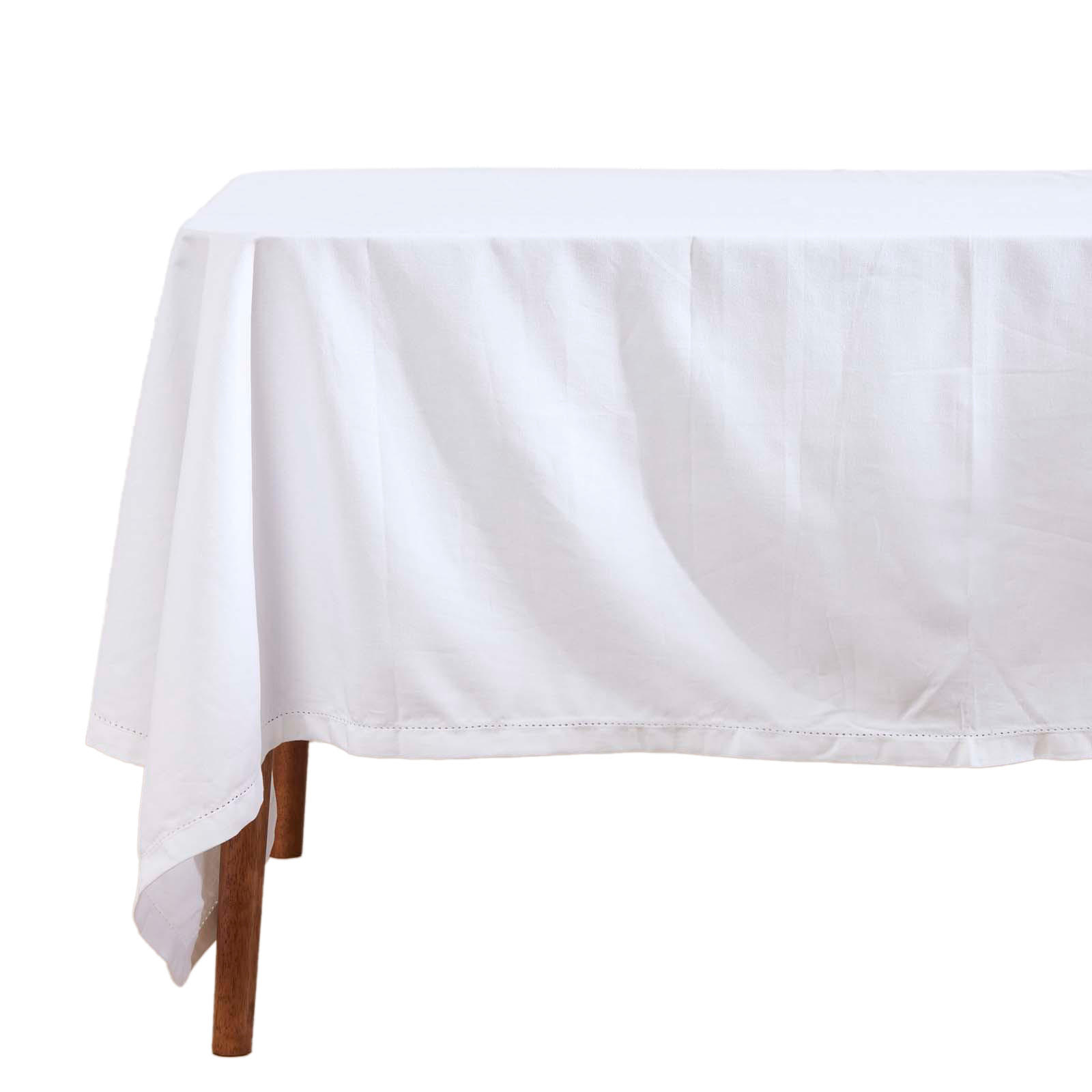 TISCHDECKE weiß 137/137 cm, 100% Baumwolle - Weiß, Textil (137/137cm) - Homescapes