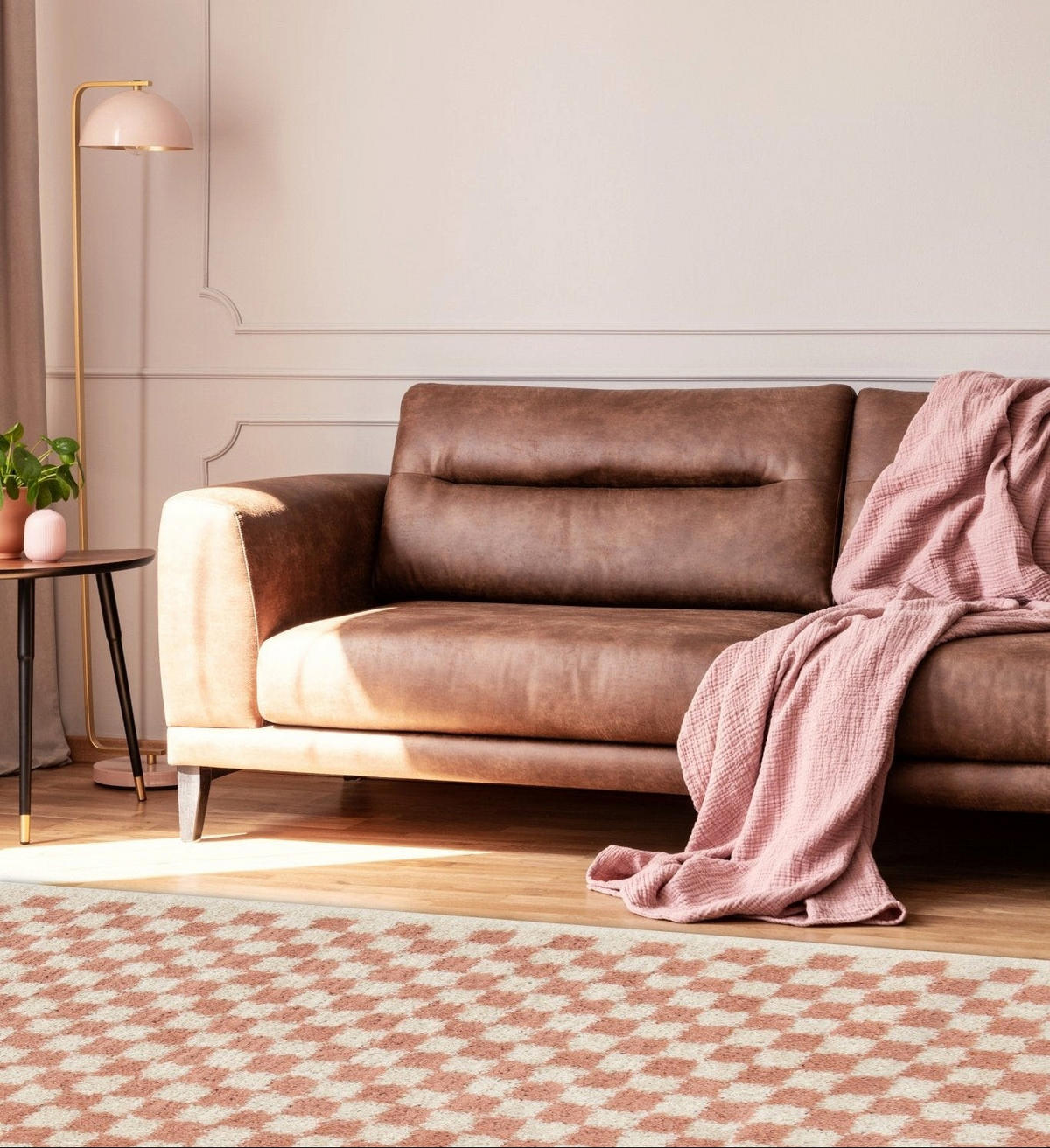 TEPPICH weich komfortabel Hochflor rosa - Pink, Textil (120/170cm) - AFK Living