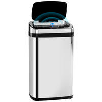 MÜLLEIMER mit Sensor Silber 30 L 33/25/58 cm - Silberfarben, Metall (33/58/25cm)