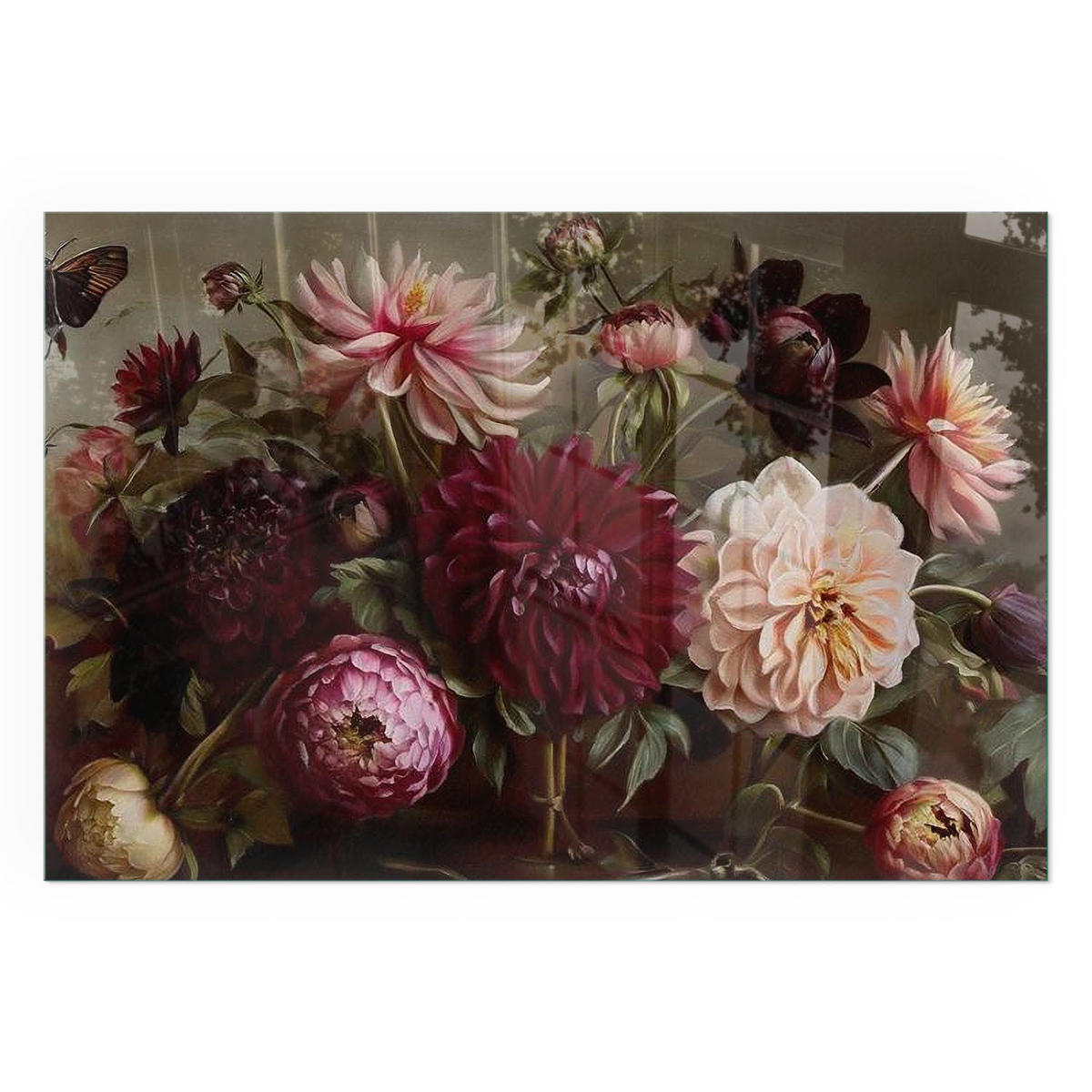 GLASPLATTE für Kamin 60x40 cm - Weinrot, Glas (60/40/0.4cm) - TULUP