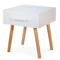 NACHTTISCH weiß - Weiß, Holz (40/46/40cm) - Homestyle4u