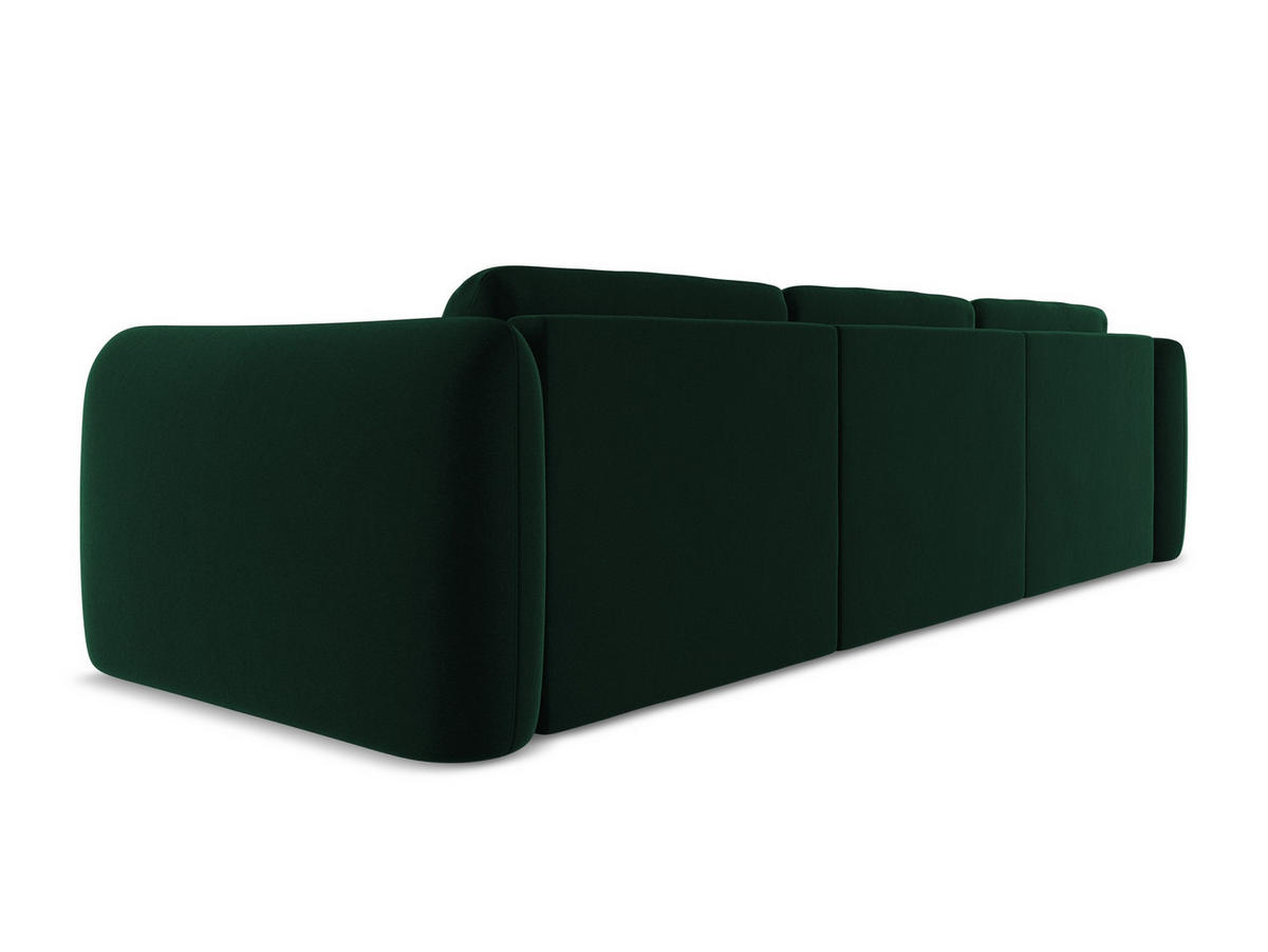 4-SITZER-SOFA Chenille Stoff Beige - Beige/Schwarz, Kunststoff/Textil (319/70/89cm) - Makamii