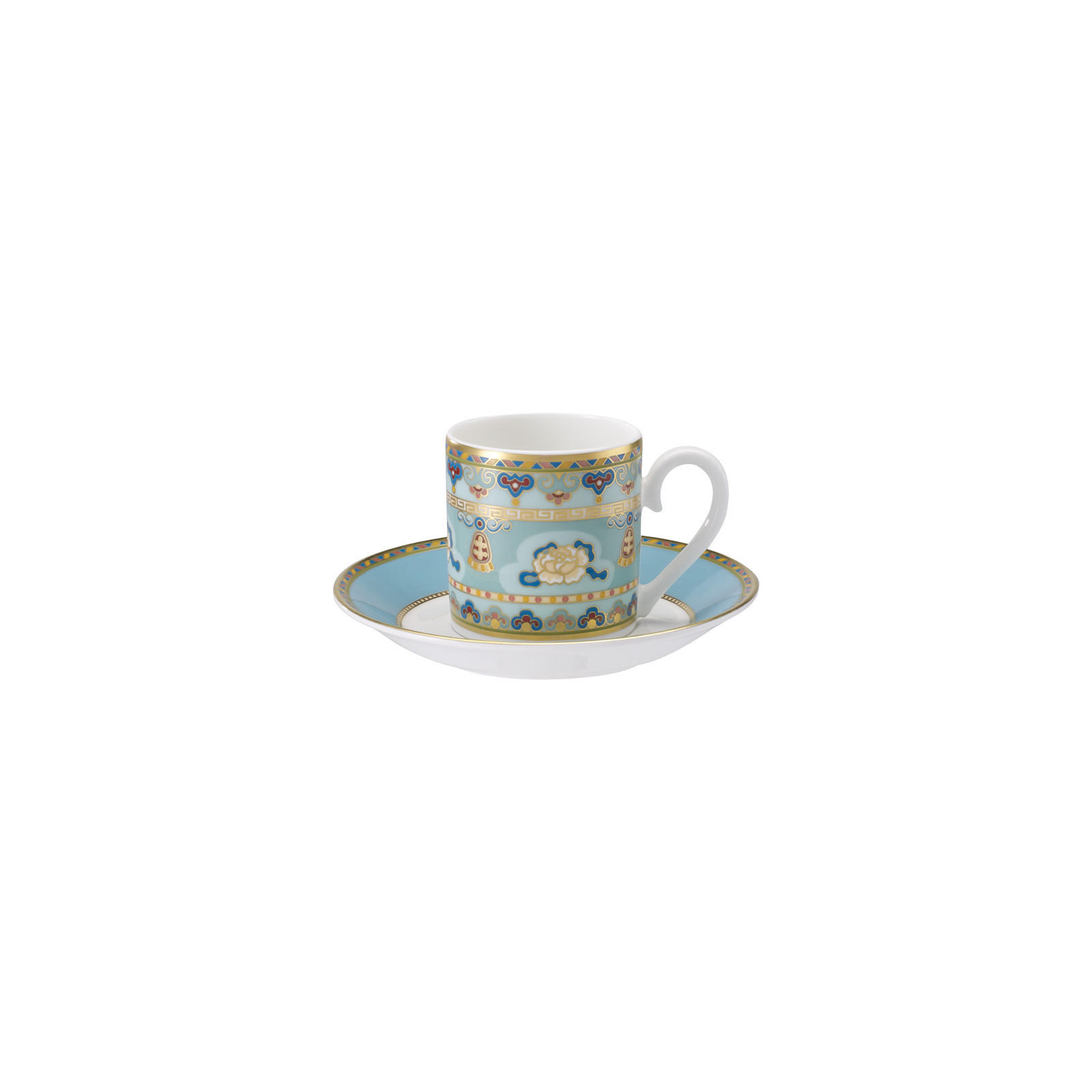 ESPRESSOTASSE MIT UNTERTASSE Samarkand Aquamarin blau 50 ml - Blau, Keramik (12.6/7.8/12.6cm) - Villeroy & Boch