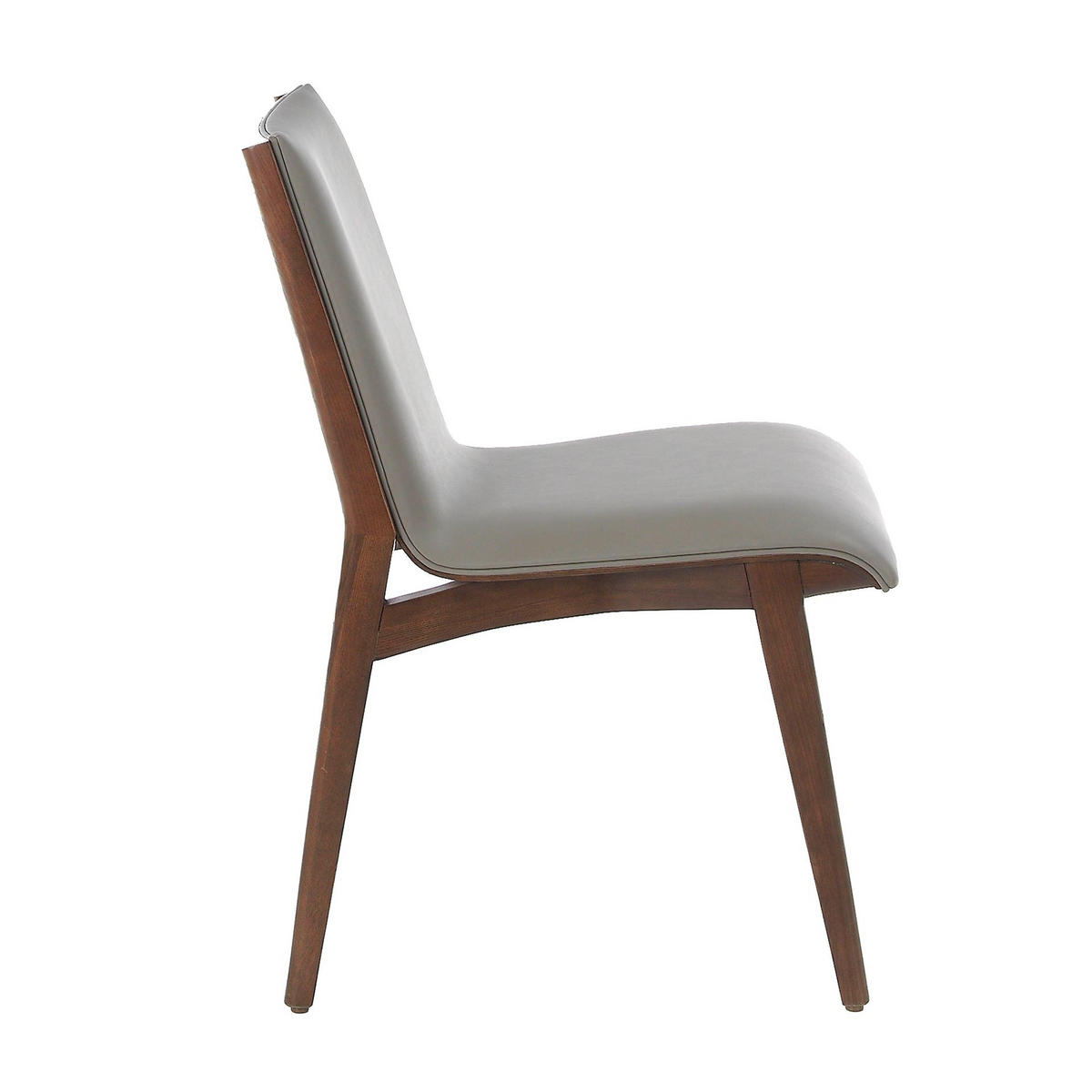 STUHL Ökolederstuhl Nerz dunkel 46/59/82 cm - Nussbaumfarben/Grau, Textil (46/82/59cm) - ANGEL CERDA