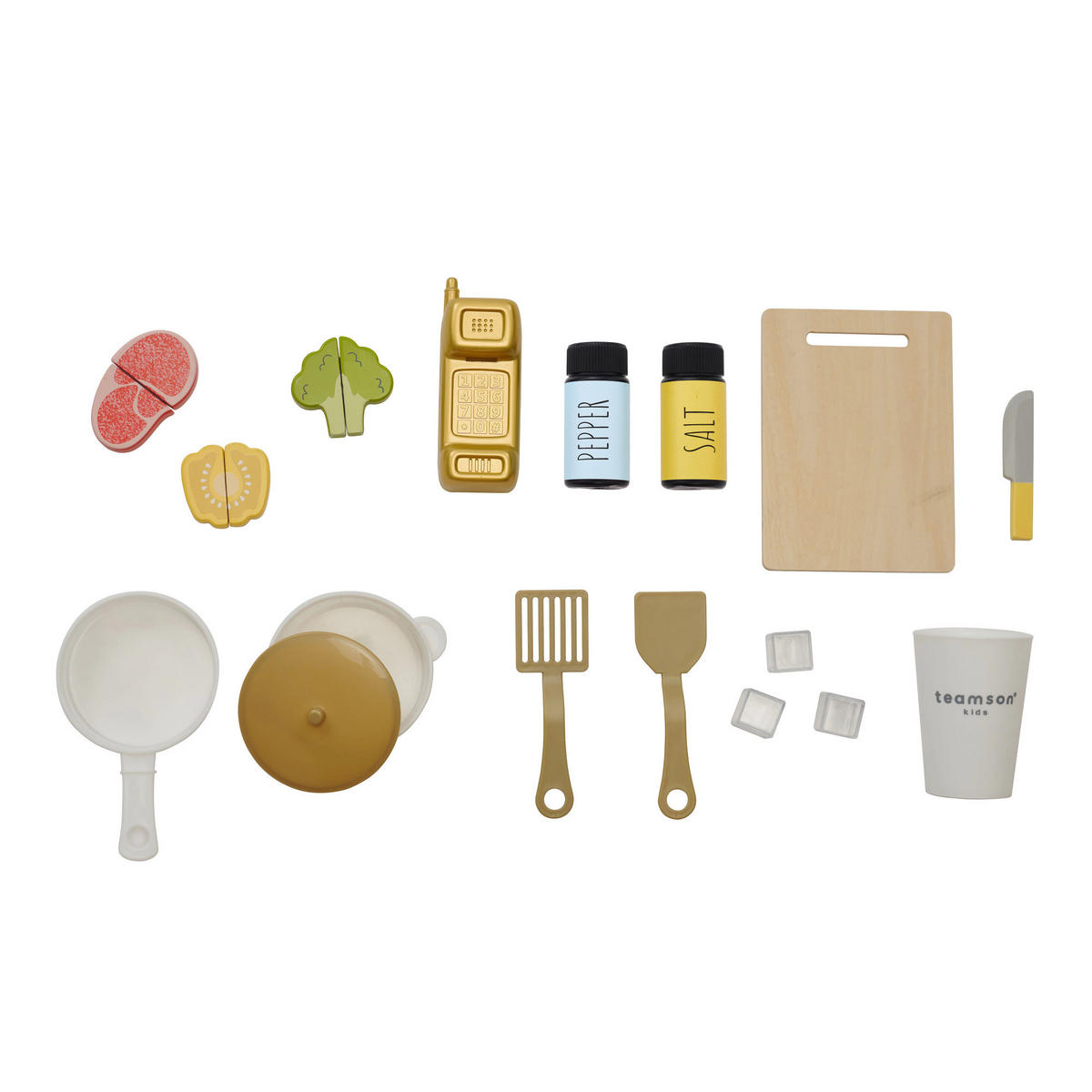 KINDERKUCHE Holz mit Eiswürfelspender, 75cm, Blau - Blau, Holzwerkstoff (80/30/75cm) - Teamson Kids