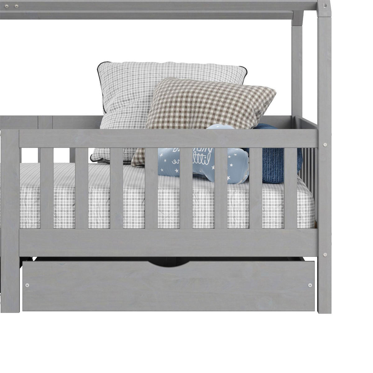 HAUSBETT NUNA 90X200 CM - Grau, Holz (96/145/207cm) - IDIMEX