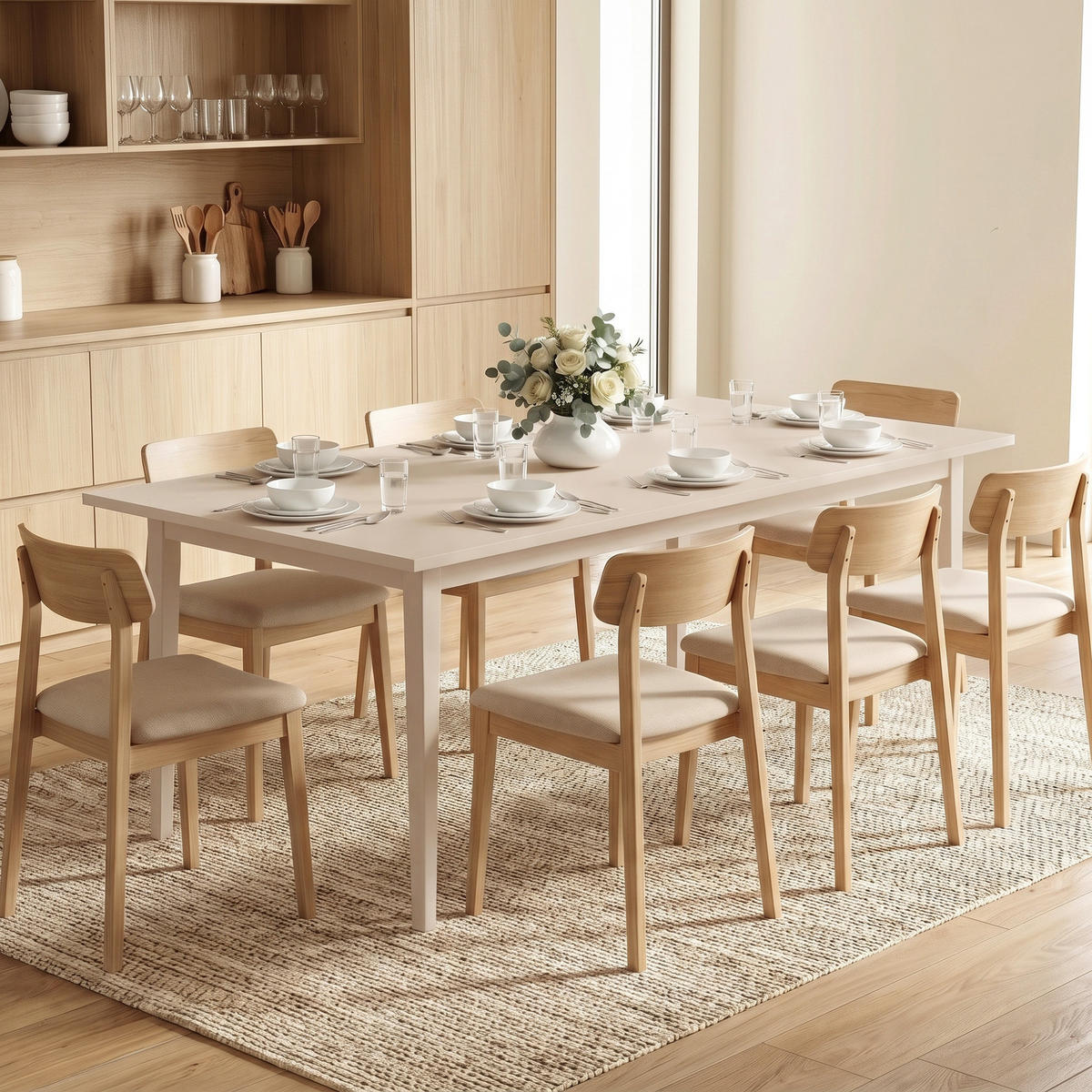 ESSTISCH Creme 180.0/90.0/76.0 - Creme, Holzwerkstoff (180/90/76cm)