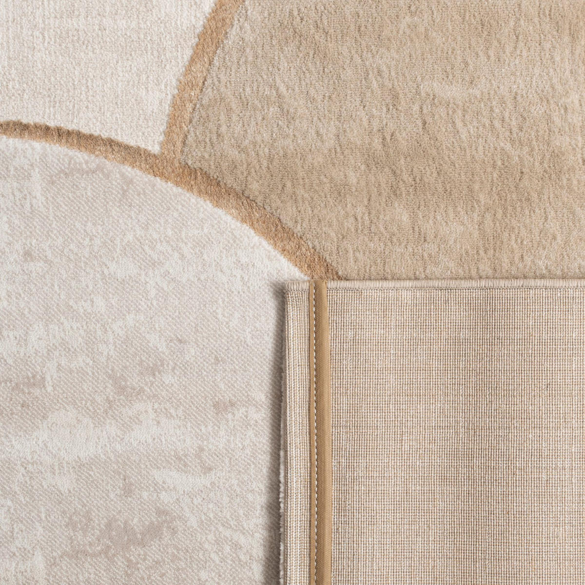 KURZFLORTEPPICH, abstrakt, aus Polypropylen, Florhöhe 11 mm, Beige, 120 x 160 cm - Beige, Textil (120/160cm) - KADIMA DESIGN