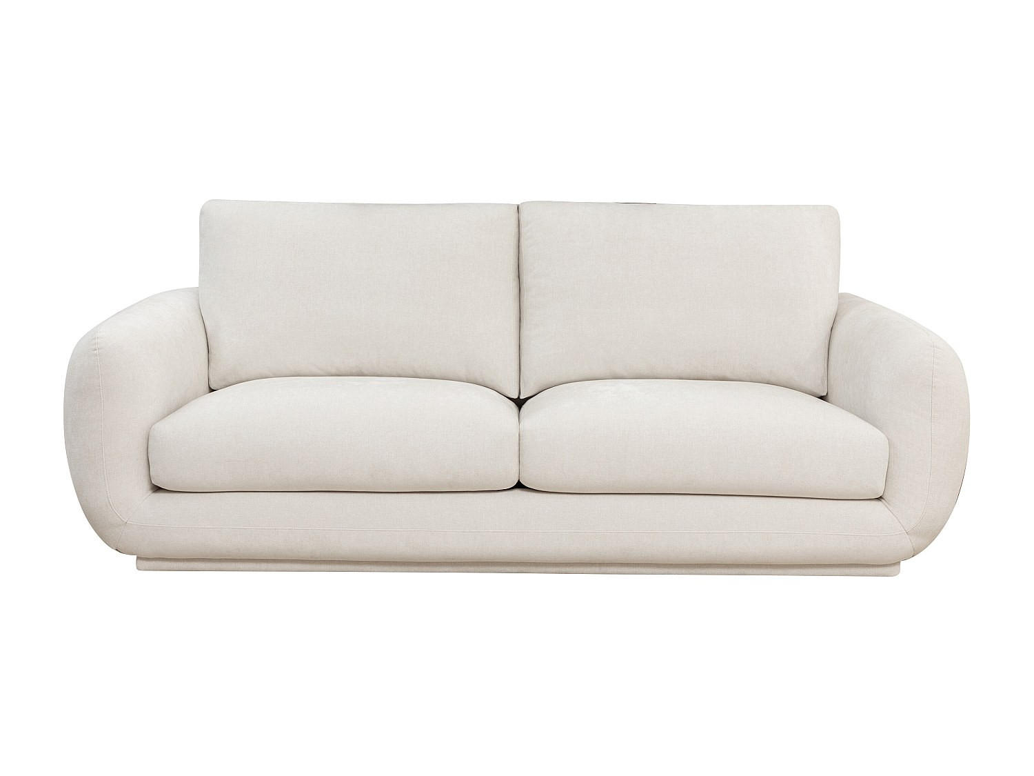 SOFA - 3 Personen - stoff - gebrochenes weiß Sidorio - Weiß, Textil (225/87/113.5cm) - Vente-Unique