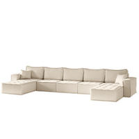 WOHNLANDSCHAFT Sande In Alpine - Beige, Holzwerkstoff/Textil (452/85/192cm) - Fun Möbel