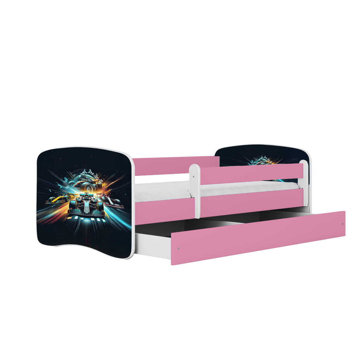 KINDERBETT Ethnie mit Schublade und Matratze 180/80 - Rosa, Holzwerkstoff (80/180cm) - RAUMHIRSCH FURNITURE